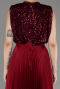 Weinrot Abendkleid Lang ABU3326