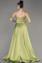 Pistaziengrün Abendkleid Satin Lang ABU1601