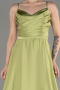 Pistaziengrün Abendkleid Satin Lang ABU1601