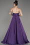 Abschlusskleid Lang Satin Flieder ABU3965