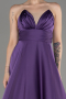 Abschlusskleid Lang Satin Flieder ABU3965