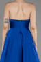 Abschlusskleid Lang Satin Sächsischblau ABU3965