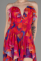 Abendkleid Lang Fuchsie ABU3975