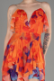 Abendkleid Lang Orange ABU3975