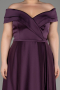 Violett dunkel Abendgarderobe İn Großen Größen Satin Lang ABU2355