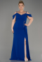 Sächsischblau Abendkleid İn Übergröße Chiffon Lang ABU3742