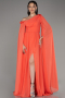 Abendkleid Lang Chiffon Orange ABU4001