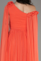 Abendkleid Lang Chiffon Orange ABU4001