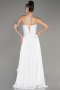Abschlusskleid Lang Chiffon Weiß ABU4220