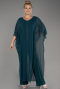Smaragdgrün Einladungskleid In Übergröße Chiffon ABT112