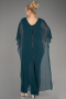 Smaragdgrün Einladungskleid In Übergröße Chiffon ABT112