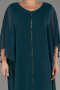 Smaragdgrün Einladungskleid In Übergröße Chiffon ABT112