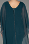 Smaragdgrün Einladungskleid In Übergröße Chiffon ABT112