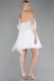 Brautkleid In Übergröße Mini Weiß ABK2110