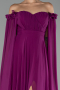 Violett Standesamtkleid Chiffon Lang ABU3462