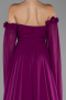 Violett Standesamtkleid Chiffon Lang ABU3462