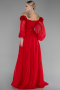 Abendkleid Lang Chiffon Rot ABU4130