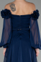 Abendkleid Lang Chiffon Marineblau ABU4130