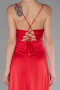 Abschlusskleid Vorne Kurz-Hinten Lang Satin Rot ABO135