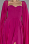 Standesamtkleid Lang Chiffon Fuchsie ABU4158
