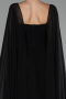 Standesamtkleid Lang Chiffon Schwarz ABU4158