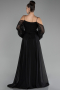 Abendkleid Lang Chiffon Schwarz ABU4165