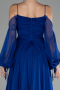 Abendkleid Lang Chiffon Sächsischblau ABU4165