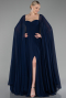 Standesamtkleid Lang Chiffon Marineblau ABU4158