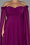 Violett Kleider İn Großen Größen Chiffon Lang ABU3464