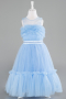Abendkleid für Kinder Lang Blau ABU4221
