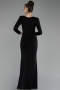 Abendkleid Lang Schwarz ABU3542