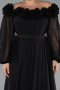 Schwarz Abendgarderobe İn Großen Größen Chiffon Lang ABU4131
