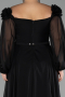 Schwarz Abendgarderobe İn Großen Größen Chiffon Lang ABU4131