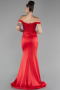 Abendkleid Lang Satin Rot ABU4264