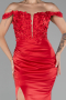 Abendkleid Lang Satin Rot ABU4264