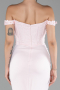 Abendkleid Lang Satin Puder ABU4264
