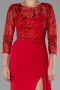 Abendkleid Lang Chiffon Rot ABU4293
