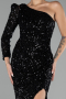 Abendkleid Lang Schwarz ABU4302