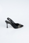 Party-Schuhe Laserschnitt Schwarz MJ4101