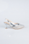 Party-Schuhe Steinbesetzt Silber MJ5311