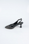 Party-Schuhe Steinbesetzt Schwarz MJ5311