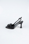 Party-Schuhe Satin Schwarz MJS4100