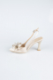 Party-Schuhe Satin Hautfarben MJS4100