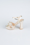 Party-Schuhe Laserschnitt Gold MJL2331