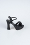 Party-Schuhe Laserschnitt Schwarz MJL2331
