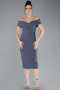 Anthrazit Partykleid Midi ABK1902
