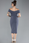 Anthrazit Partykleid Midi ABK1902