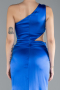 Abschlusskleid Lang Satin Sächsischblau ABU4409