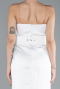 Weiß Abendkleid Satin Lang ABU2844