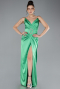 Grün Abendkleid Satin Lang ABU2844